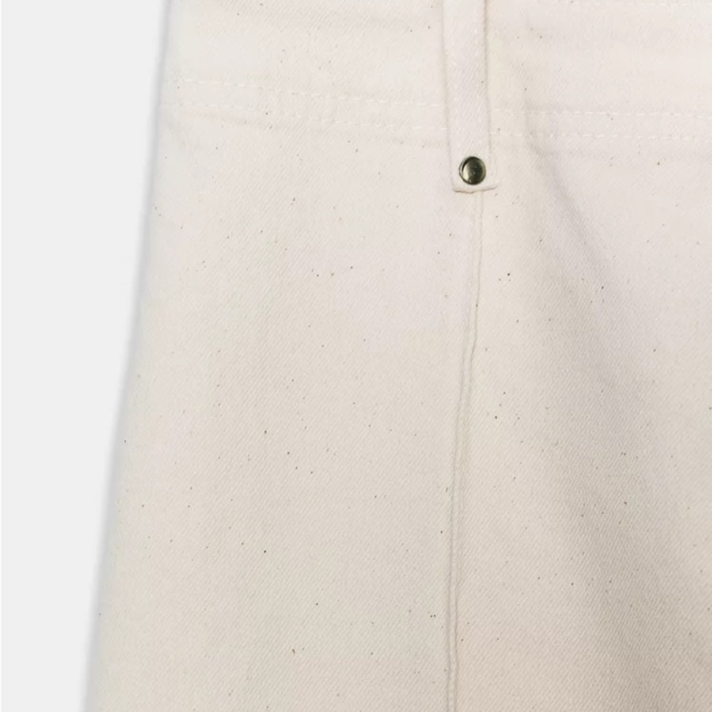Zara High Waisted Wide-Leg Cream Women's Trousers (NWOT) - Picture 6 of 6